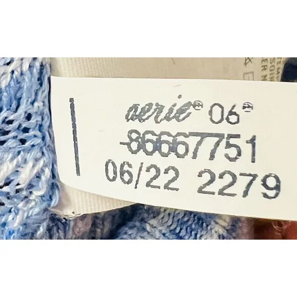 Aerie Offline 1/4 Zip Pullover Marled Blue Size XS Excellent Condition Oversized - Picture 10 of 12